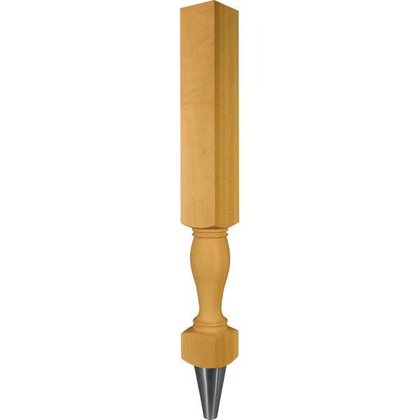 35 1/2 x 3 1/2 Walton Vanity Leg in Oak with Chrome, Osborne Wood Products, Mfr#: 2702O-CHR
